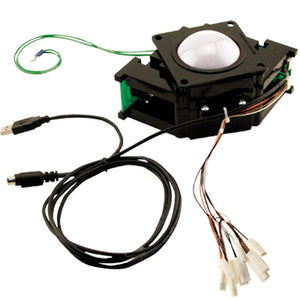 Suzo Happ 3" solid White Trackball assembly w/ USB & PS/2 Interface
